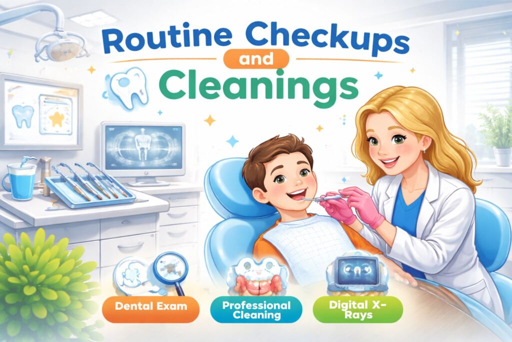 routine checkups and cleanings